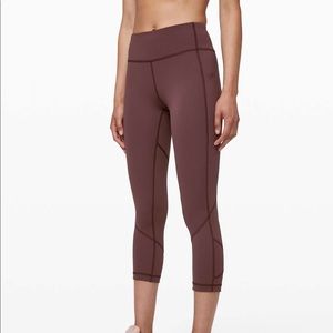 Lululemon Pace Rival Crop *22" Cherry Cola